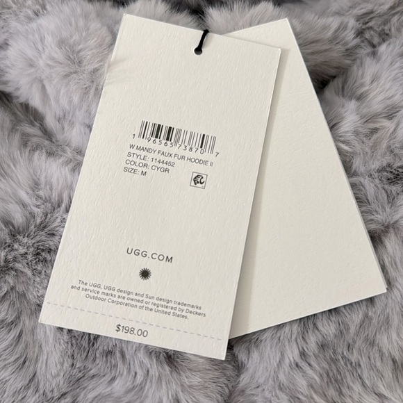 NWT UGG Mandy Faux Fur Hoodie. M - Picture 8 of 16
